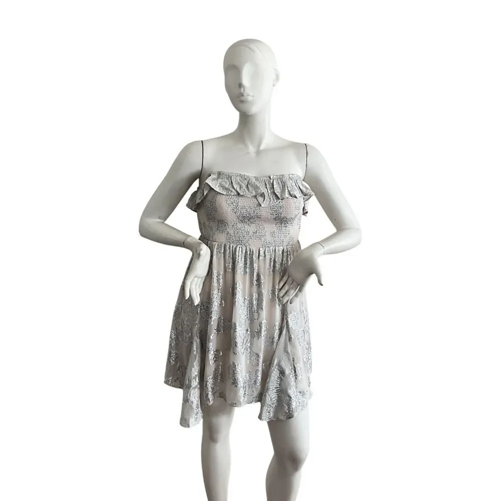 New Free People Gardenia Strapless Mini Smock L